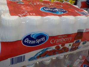 lot 315 image: 24 pack Ocean Spray Cranberry Juice- 10 oz bottles