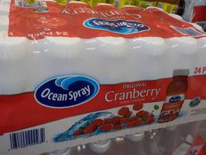 lot 317 image: 24 pack Ocean Spray Cranberry Juice- 10 oz bottles