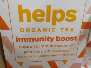 lot 329 image: 6 boxes x 16 each caffeine free Helps Organic Tea Immunity Boost