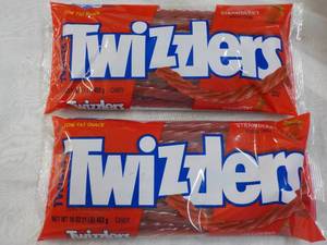 lot 331 image: 2 x 14 oz Bags Twizzlers Strawberry...
