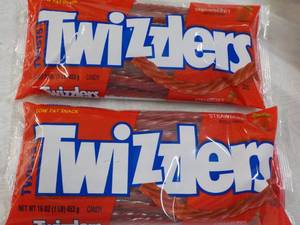 lot 338 image: 2 x 14 oz Bags Twizzlers Strawberry...