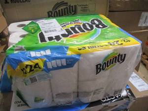 lot 129 image: Bounty Paper Towel Rolls, total 12...
