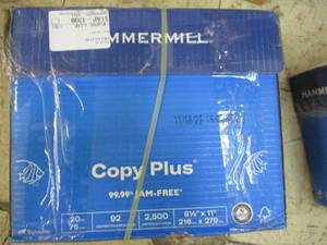 lot 162 image: Hammermill Copy Paper, 2500 sheets...