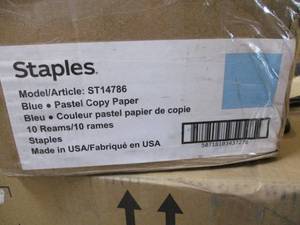 lot 180 image: Staples Copy Paper 5000 sheets...