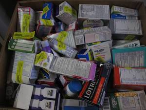 lot 23 image: box of medicine some in date some out of date