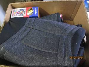 lot 33 image: box of zippo item , car seat covers puzzler and more