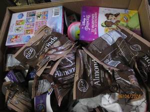 lot 43 image: box of in date candy and cups...