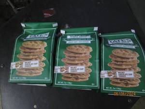lot 65 image: 3 bags of tates bake shop walnut chocolate chip cookies best buy date of april 2024