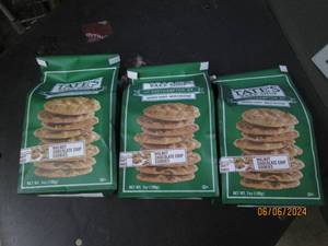 lot 68 image: 3 bags of tates bake shop walnut chocolate chip cookies best buy date of april 2024 7oz