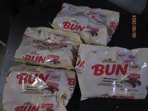 lot 97 image: 4 bags of pearsons bun maple vanilla 9 oz bags best buy date of 22024