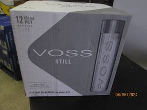 lot 125 image: case of 12  28.7 floz bottles of voss still natural spring water best buy date of 12024