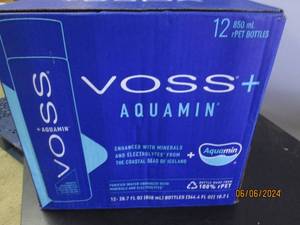 lot 126 image: case of voss aquamin enhanced with minerals water 1228.7floz bottles best buy date of 102024