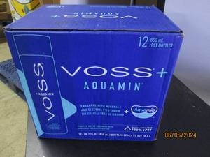 lot 127 image: case of voss aquamin enhanced with minerals water 1228.7floz bottles best buy date of 102024