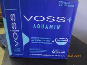 lot 128 image: case of voss aquamin enhanced with minerals water 1228.7floz bottles best buy date of 102024