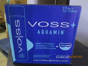 lot 130 image: case of voss aquamin enhanced with minerals water 1228.7floz bottles best buy date of 102024