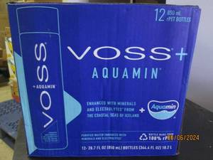 lot 131 image: case of voss aquamin enhanced with minerals water 1228.7floz bottles best buy date of 102024