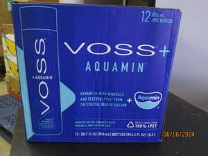 lot 132 image: case of voss aquamin enhanced with minerals water 1228.7floz bottles best buy date of 102024