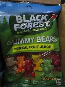 lot 139 image: case of 124.5 oz bags of black forest gummy bears best buy date of 42023