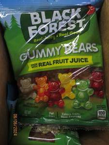 lot 142 image: case of 124.5 oz bags of black forest gummy bears best buy date of 42023