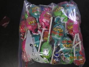 lot 159 image: 65 super blow pop suckers...