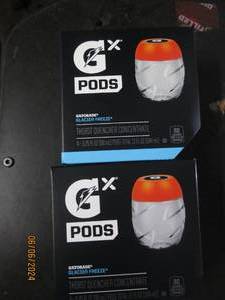 lot 165 image: 24 packs of gatorade g pods thirst quencher concentrate 43.25floz in each pack best buy date of may 2024 glacier freeze