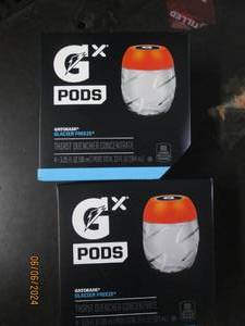 lot 166 image: 24 packs of gatorade g pods thirst quencher concentrate 43.25floz in each pack best buy date of may 2024 glacier freeze