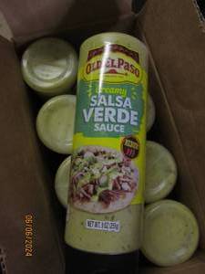 lot 171 image: case of 8 old elpaso creamy salsa verde sauce 9 oz bottles best buy date 22024