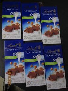 lot 195 image: 6 lindt classic recipe hazelnut candy bars best buy date of 12024