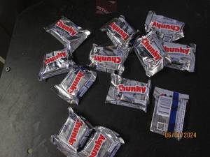 lot 222 image: 121.4 oz bars of chunky best buy date of 62024