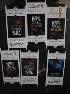 lot 243 image: 6 lindt chocolate bars Best by 02292024