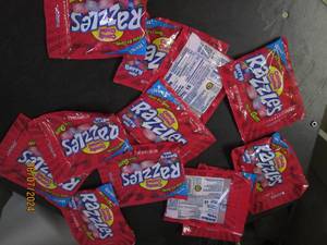 lot 265 image: 121.6 oz bags of razzles...