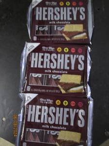 lot 293 image: 39.3 oz packages of hersheys milk chocolate 6 bars each package