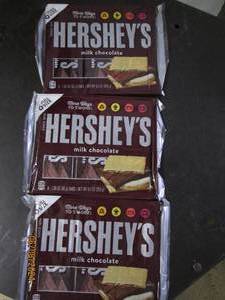 lot 295 image: 39.3 oz packages of hersheys milk chocolate 6 bars each package