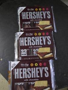 lot 299 image: 39.3 oz packages of hersheys milk chocolate 6 bars each package