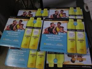 lot 303 image: 6 packages of 2 neutrogena beach defense spf 60 sunscreen