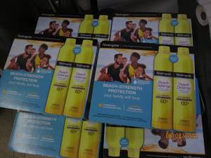 lot 305 image: 6 packages of 2 neutrogena beach defense spf 60 sunscreen