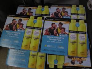 lot 306 image: 6 packages of 2 neutrogena beach defense spf 60 sunscreen
