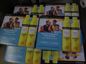 lot 307 image: 6 packages of 2 neutrogena beach defense spf 60 sunscreen