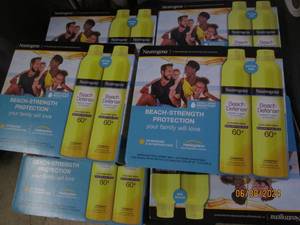 lot 308 image: 6 packages of 2 neutrogena beach defense spf 60 sunscreen