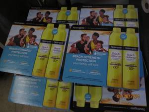 lot 309 image: 6 packages of 2 neutrogena beach defense spf 60 sunscreen