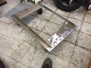 lot 35 image: Rolling Stainless Steel Floor Cart