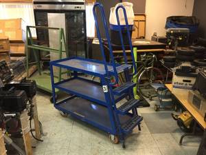 lot 64 image: Nifty Rolling Warehouse Ladder - Cart