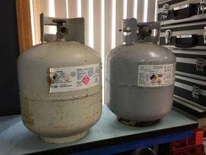 lot 136 image: 2 Empty #20 Propane Cylinders