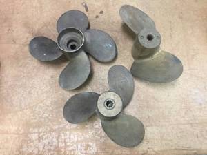 lot 176 image: 3 Vintage BronzeBrass Boat Propellers