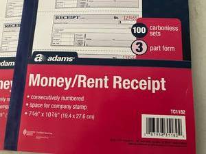 MoneyRent Receipt Books