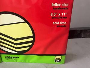 Bright Yellow Copy Paper