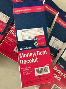 MoneyRent Receipt Books