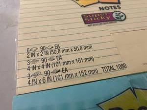Super Sticky Post-It Variety Packs