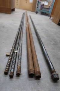 lot 50 image: NEW REBAR  METAL PIPE