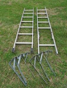 lot 57 image: PARTS LADDER AND HEAVY DUTY LADDER JACKS.
